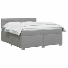Boxspringbed met matras Lichtgrijs 160 x 200 cm Stof