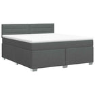 Boxspringbed met matras 160x200 cm donkergrijs