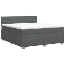 Boxspringbed met matras Donkergrijs 160 x 200 cm Stof