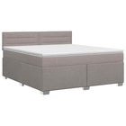 Boxspringbed 160x200 cm taupe met matras