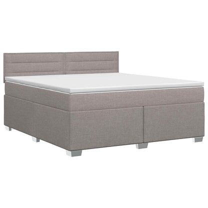 Boxspringbed met matras met hoofdeinde Taupe 160 x 200 cm Stof