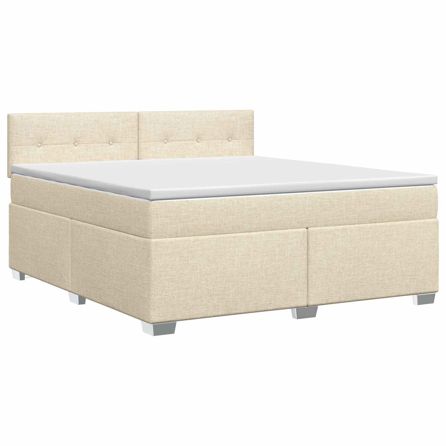 Boxspringbed met matras Crèmekleurig 160 x 200 cm Stof