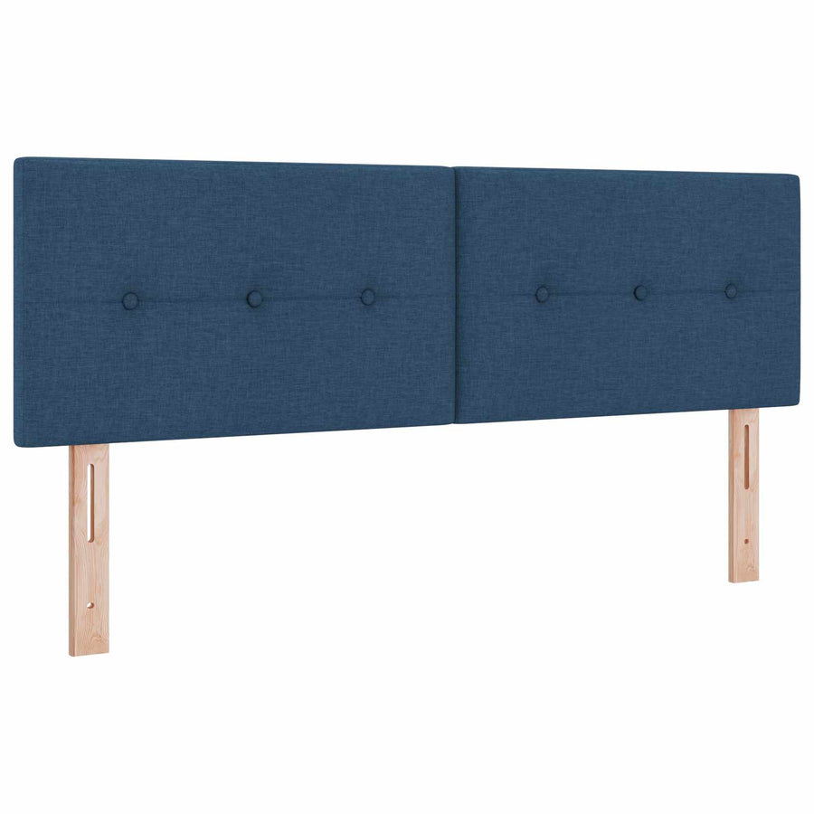 Boxspringbed met matras met hoofdeinde Blauw 160 x 200 cm Stof