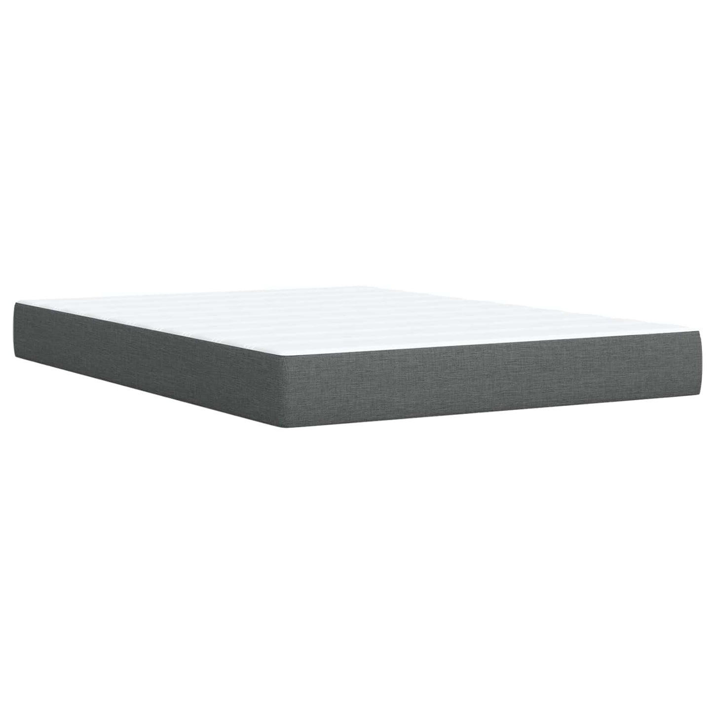 Boxspringbed met matras Donkergrijs 160 x 200 cm Stof