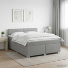 Boxspringbed lichtgrijs 180x200 cm pocketvering
