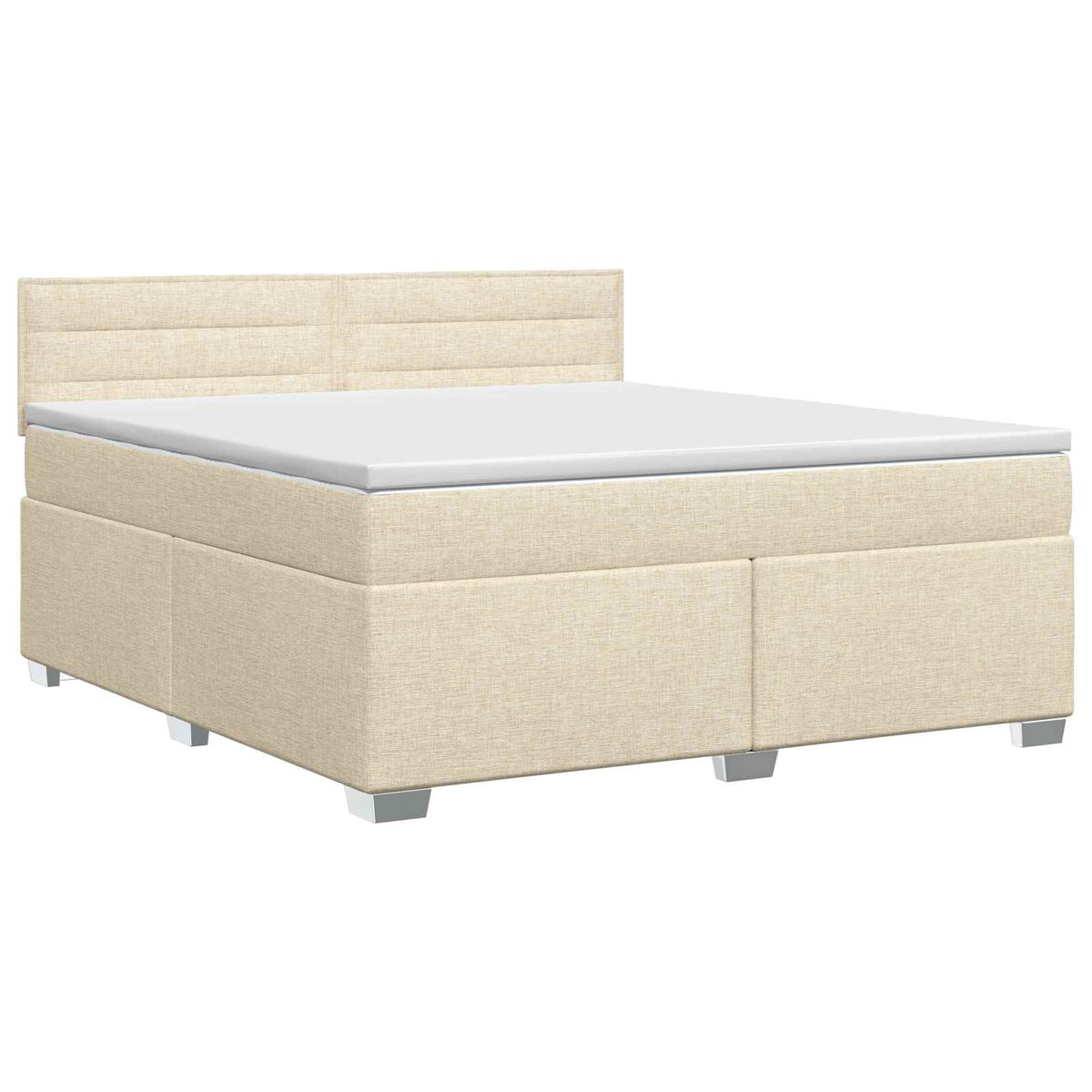 Boxspringbed met matras Crèmekleurig 180 x 200 cm Stof