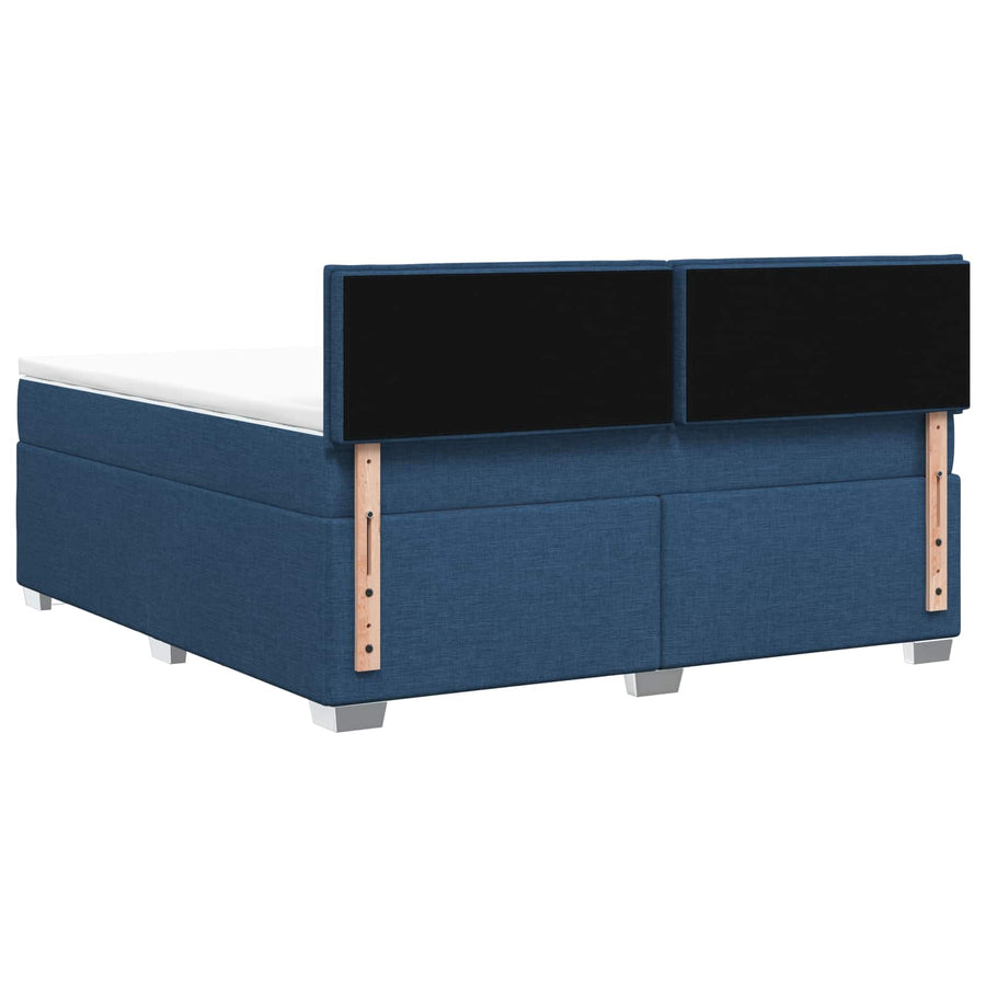 Boxspringbed met matras met hoofdeinde Blauw 180 x 200 cm Stof