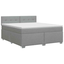 Boxspringbed met matras Lichtgrijs 180 x 200 cm Stof