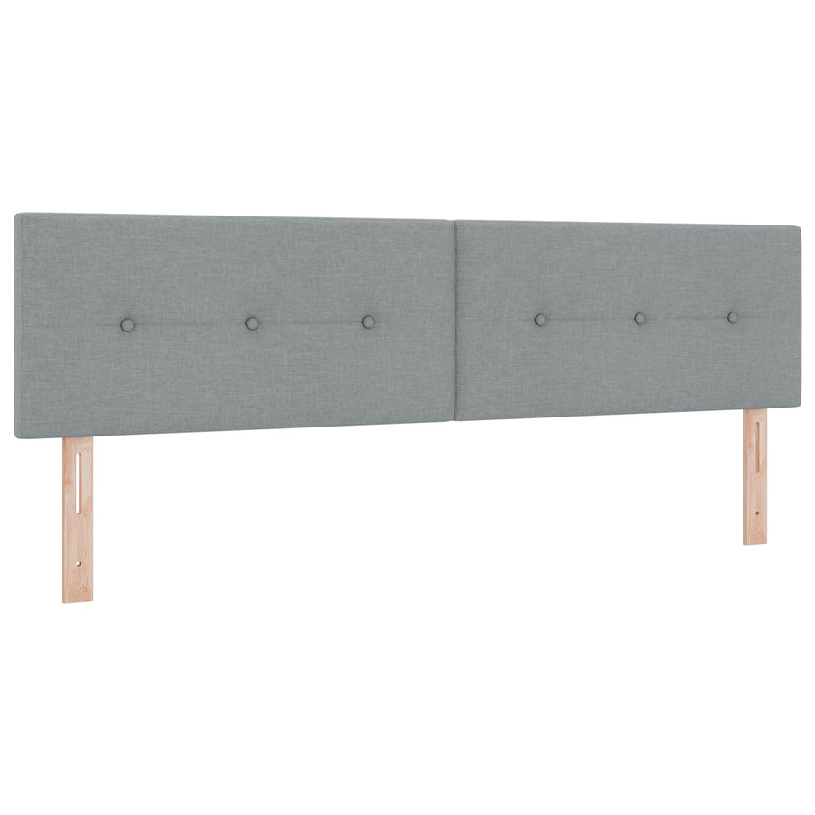 Boxspringbed met matras Lichtgrijs 180 x 200 cm Stof