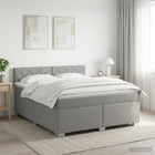 Boxspringbed 140x200 cm lichtgrijs met matras
