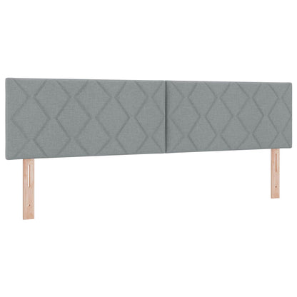 Boxspringbed met matras Lichtgrijs 180 x 200 cm Stof