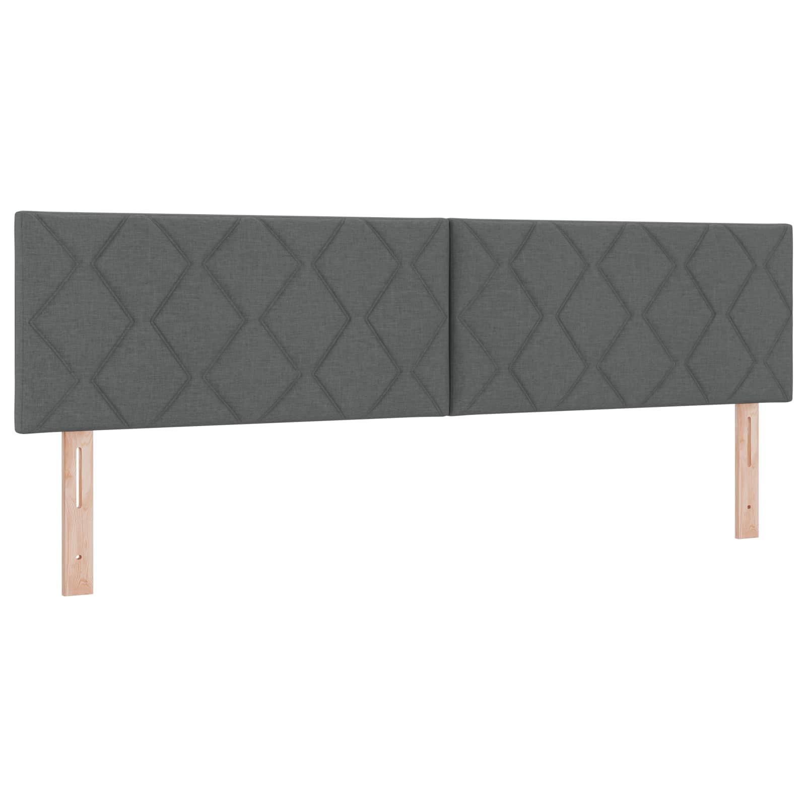 Boxspringbed met matras Donkergrijs 180 x 200 cm Stof