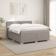 Boxspringbed met matras met hoofdeinde Taupe 180 x 200 cm Stof
