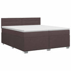 Boxspringbed met matras donkerbruin 200x200 cm