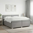 Boxspringbed 200x200 cm lichtgrijs