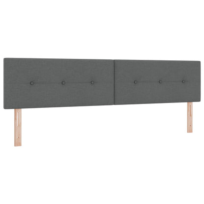 Boxspringbed met matras Donkergrijs 200 x 200 cm Stof