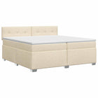 Boxspringbed met matras 200x200 cm crème