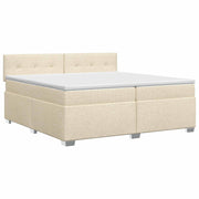 Boxspringbed met matras 200x200 cm crème