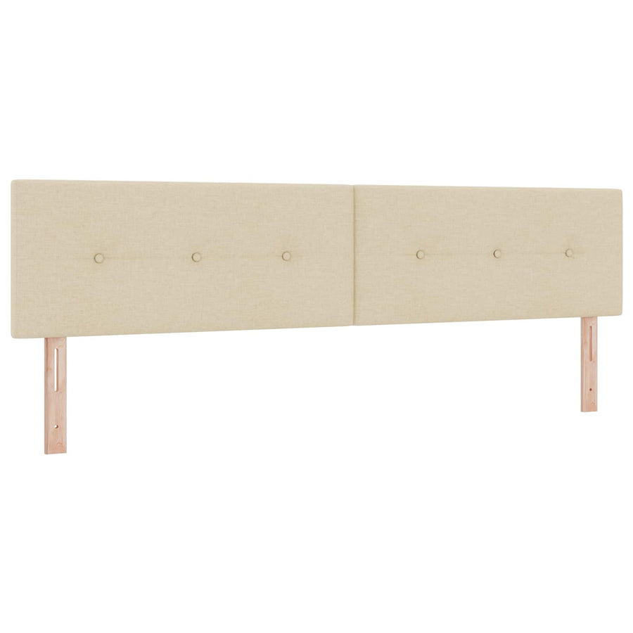 Boxspringbed met matras Crèmekleurig 200 x 200 cm Stof