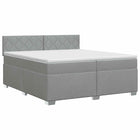 Boxspringbed met matras 200x200 cm lichtgrijs