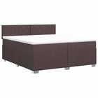 Boxspringbed met matras donkerbruin 200x200 cm