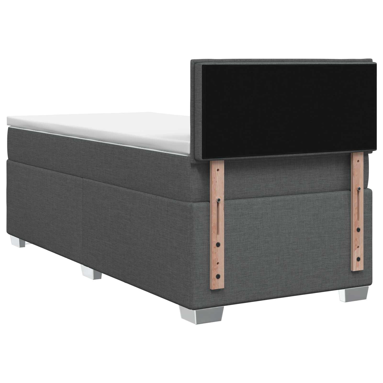 Boxspringbed met matras Donkergrijs 90 x 190cm Stof
