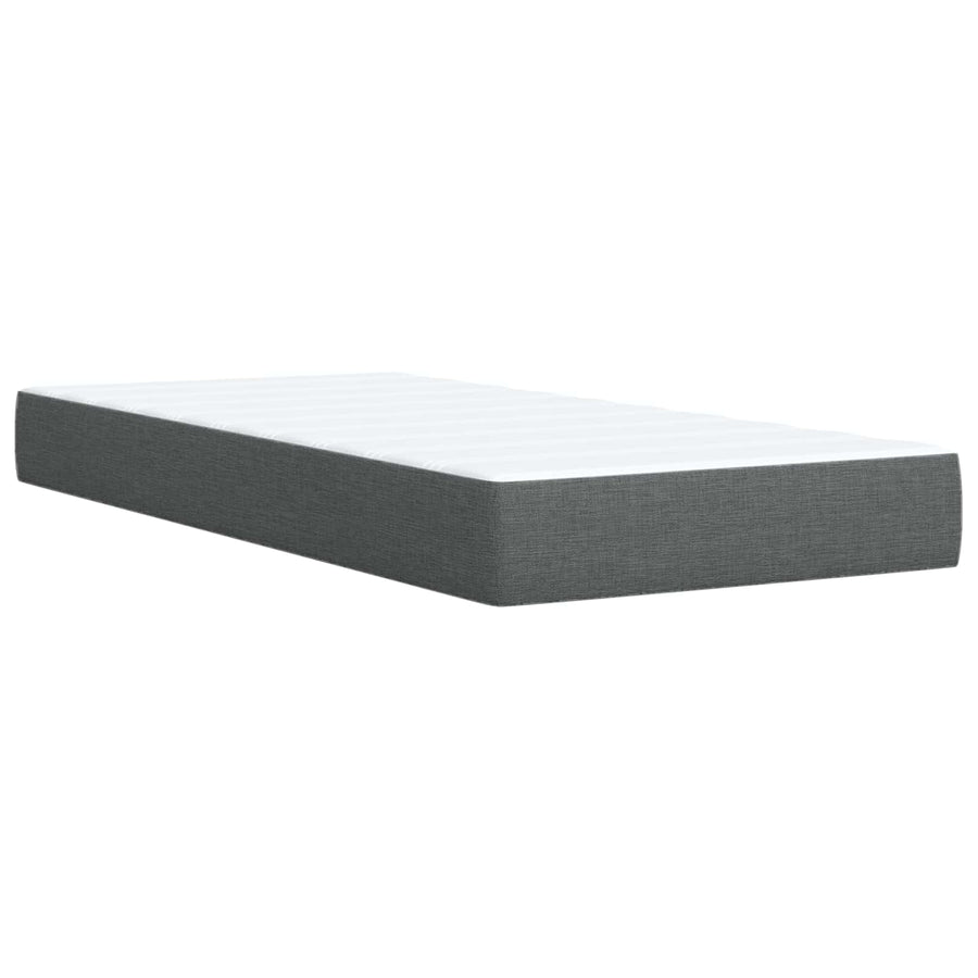 Boxspringbed met matras Donkergrijs 90 x 190cm Stof