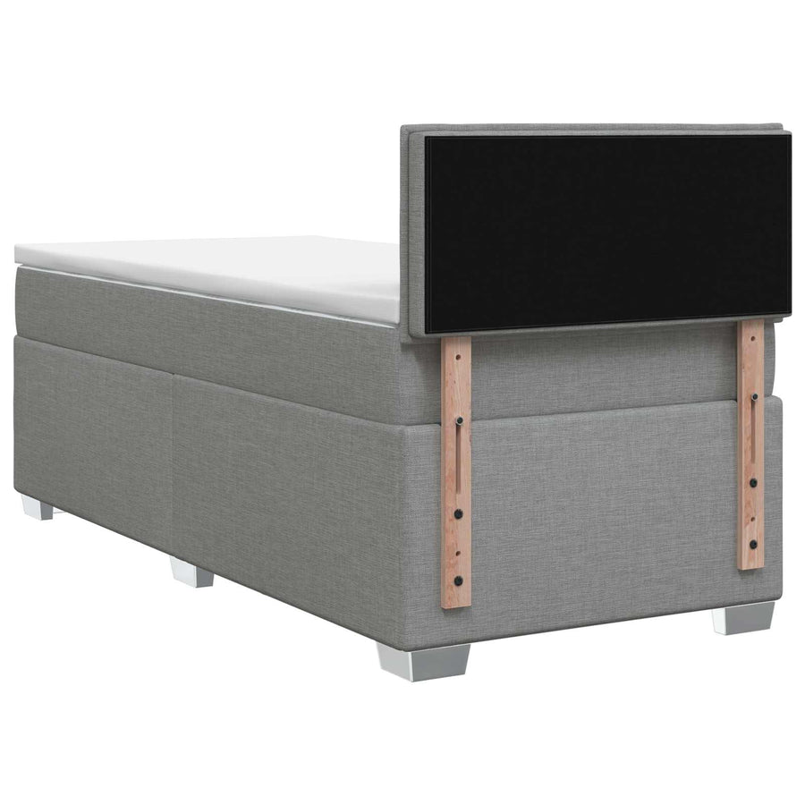 Boxspringbed met matras Lichtgrijs 90 x 190cm Stof