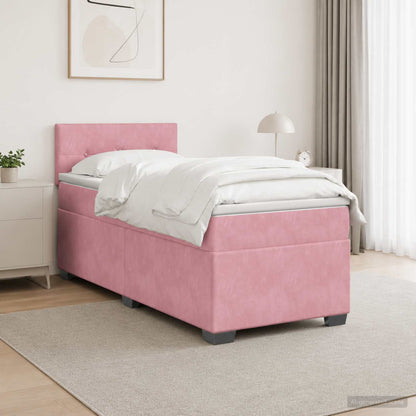 Boxspringbed met matras Roze 100 x 200 cm Fluweel