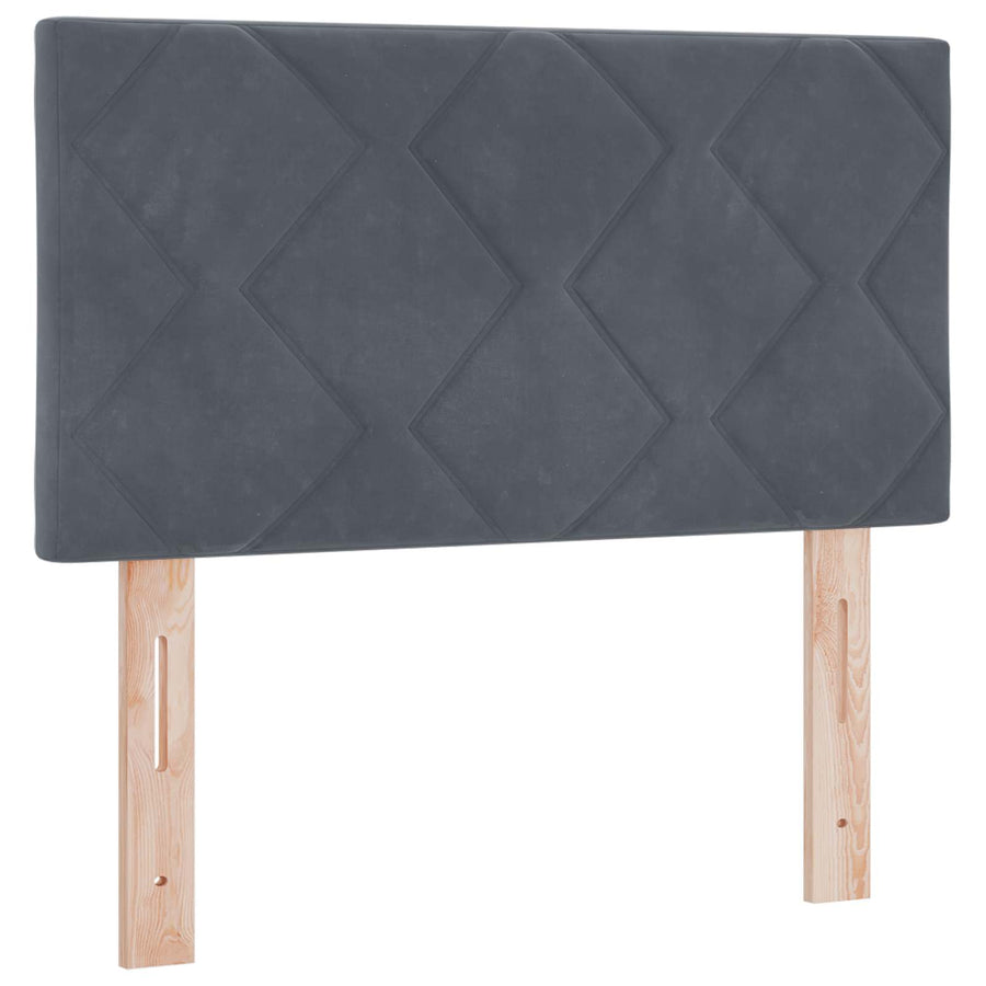 Boxspringbed met matras Donkergrijs 80 x 200 cm Fluweel