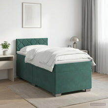 Boxspringbed met matras Donkergroen 100 x 200 cm Fluweel