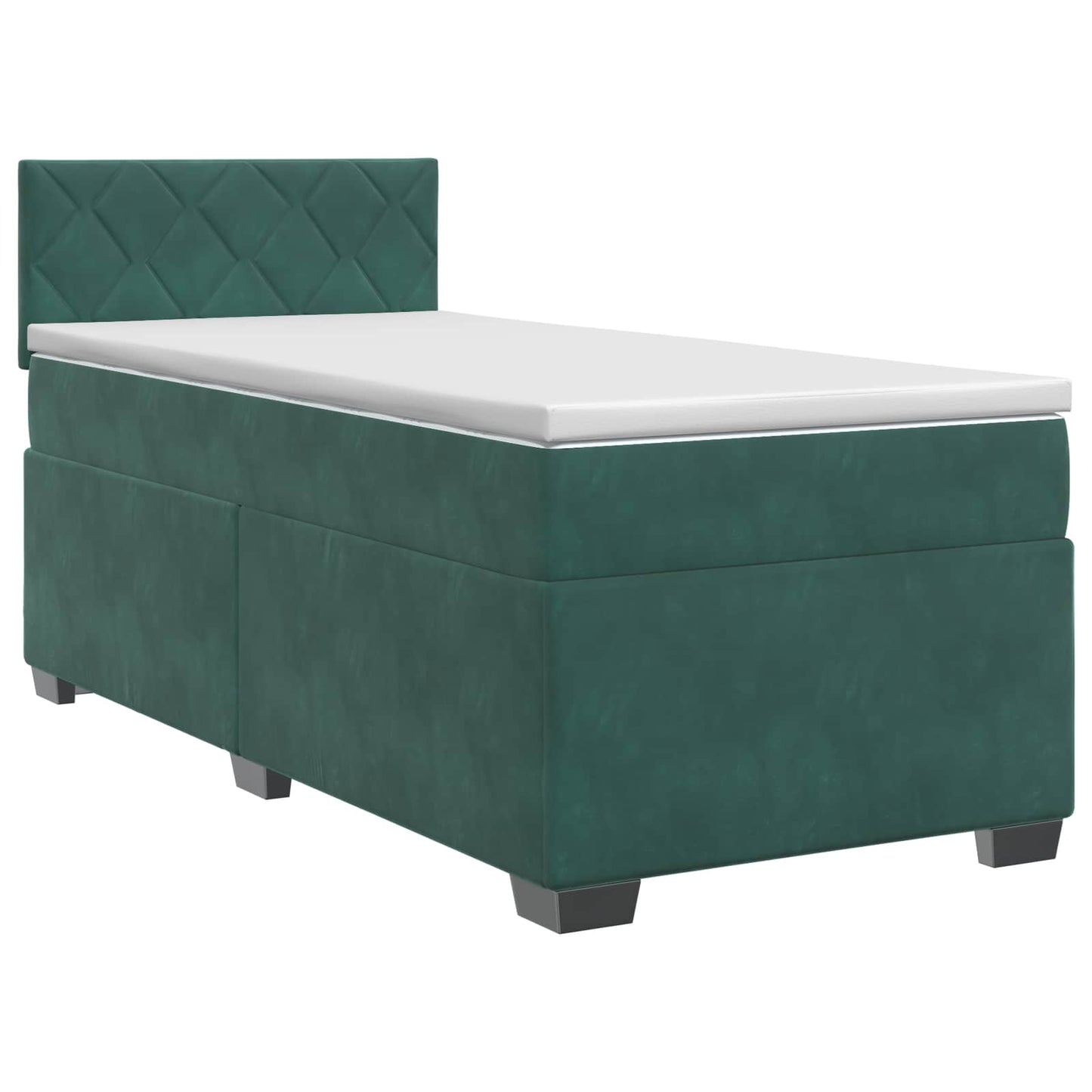 Boxspringbed met matras Donkergroen 80 x 200 cm Fluweel