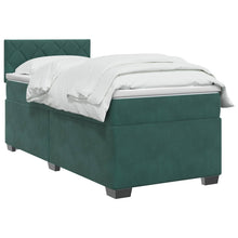 Boxspringbed met matras Donkergroen 80 x 200 cm Fluweel