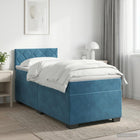 Boxspringbed 80x200 cm donkerblauw fluweel