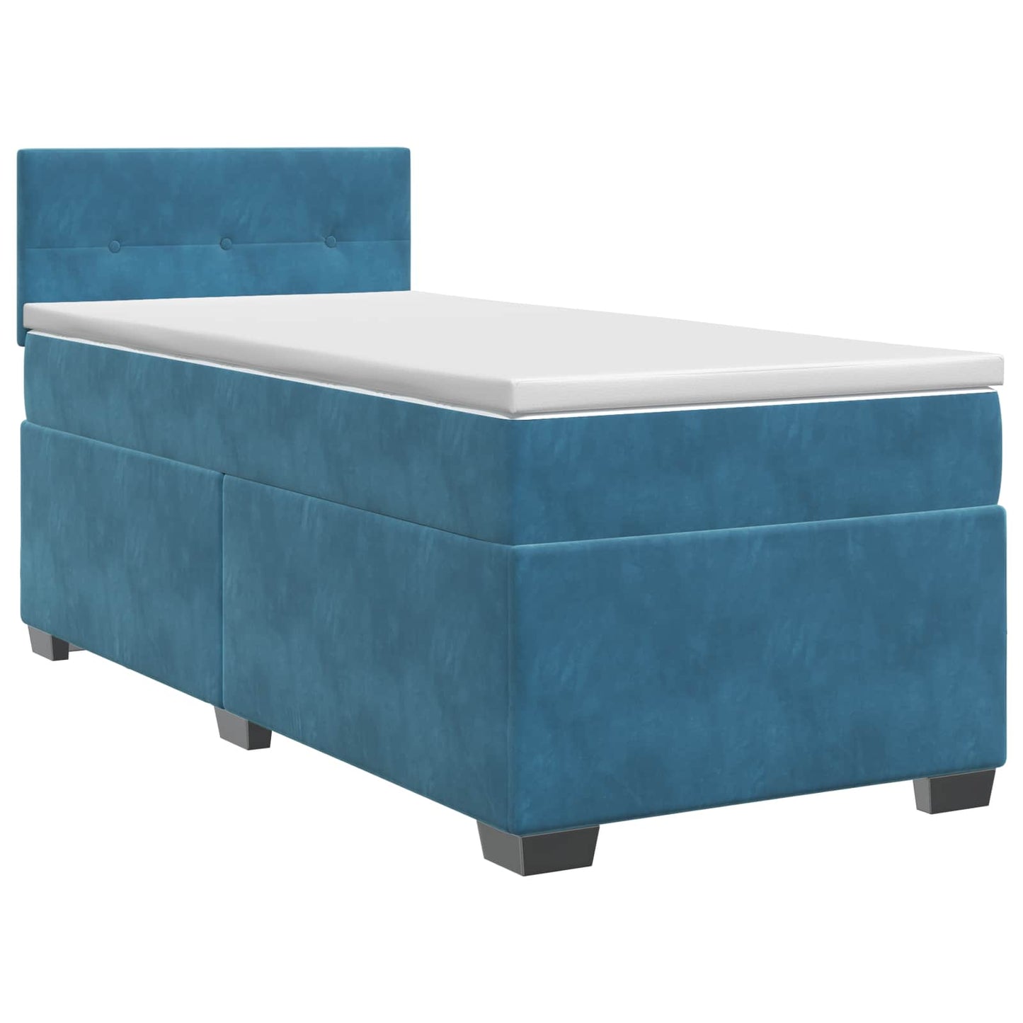 Boxspringbed met matras Donkerblauw 90 x 190 cm Fluweel