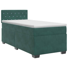Boxspringbed met matras Donkergroen 100 x 200 cm Fluweel