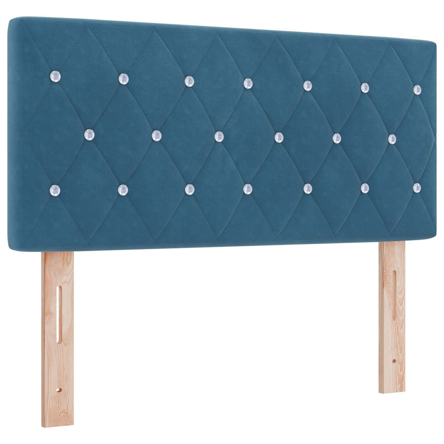 Boxspringbed met matras Donkerblauw 100 x 200 cm Fluweel