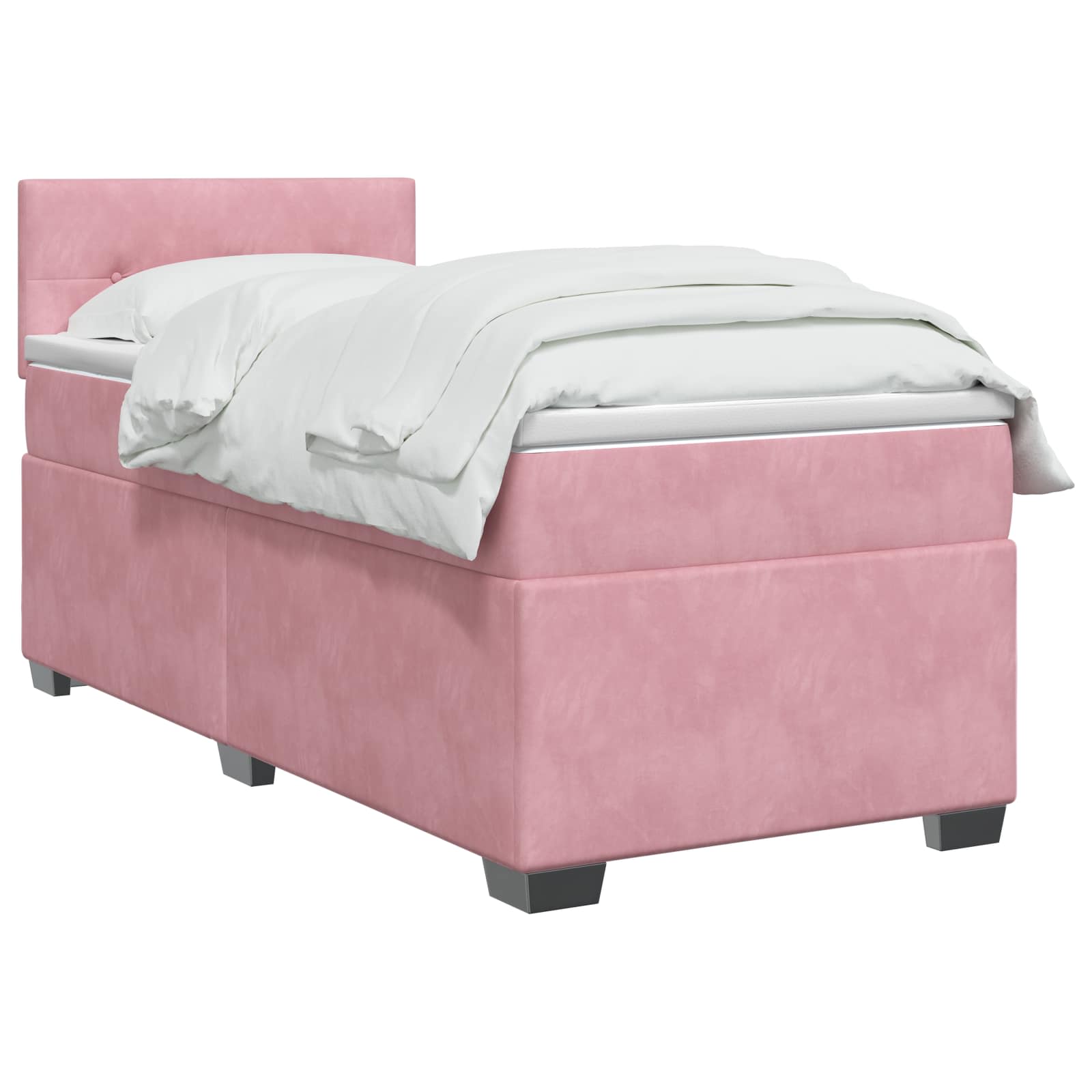 Boxspringbed met matras Roze 100 x 200 cm Fluweel