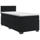 Boxspringbed met matras 100x200 cm zwart fluweel