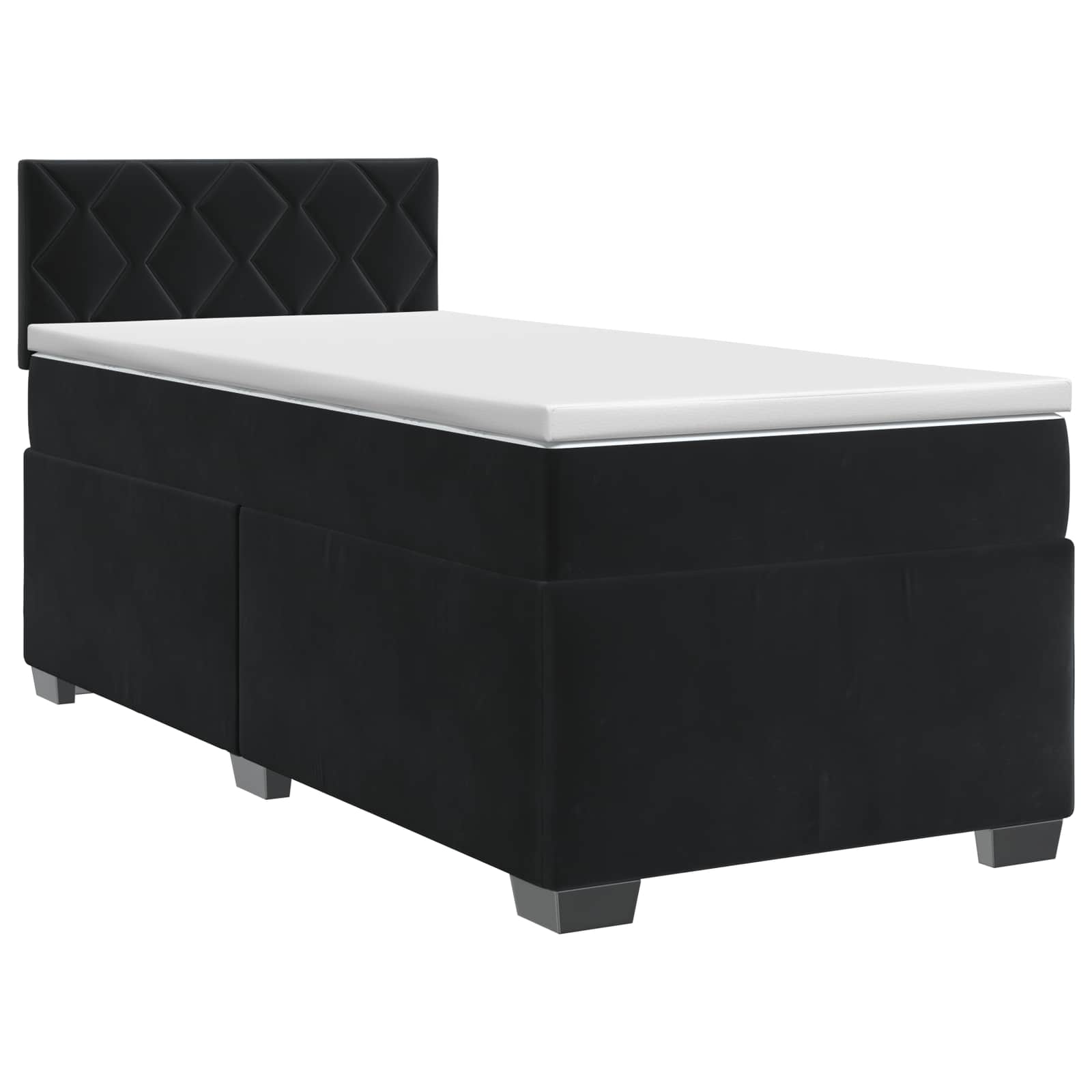 Boxspringbed met matras Zwart 100 x 200 cm Fluweel