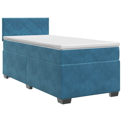 Boxspringbed met matras Donkerblauw 100 x 200 cm Fluweel