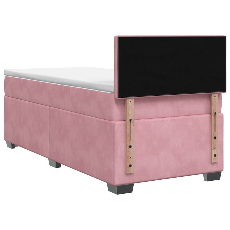 Boxspringbed met matras Roze 100 x 200 cm Fluweel