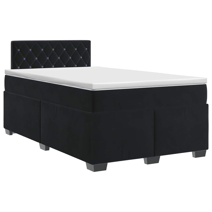 Boxspringbed met matras Zwart 120 x 190 cm Fluweel