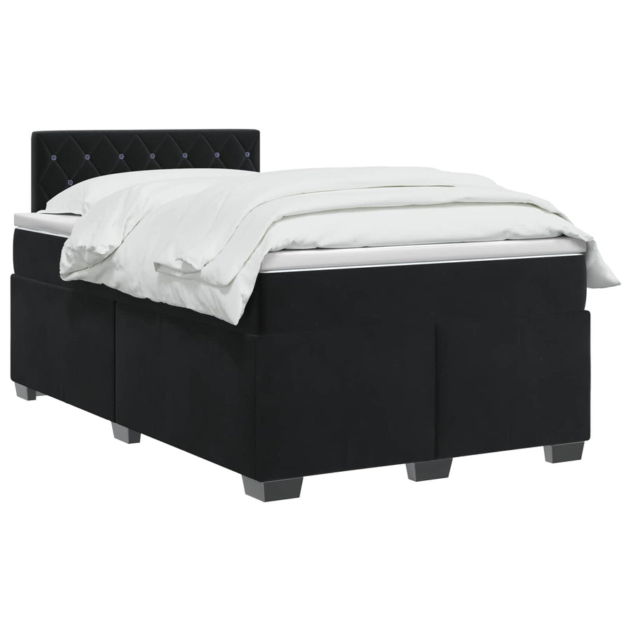 Boxspringbed met matras Zwart 120 x 190 cm Fluweel