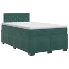 Boxspringbed met matras 120x190 cm donkergroen fluweel