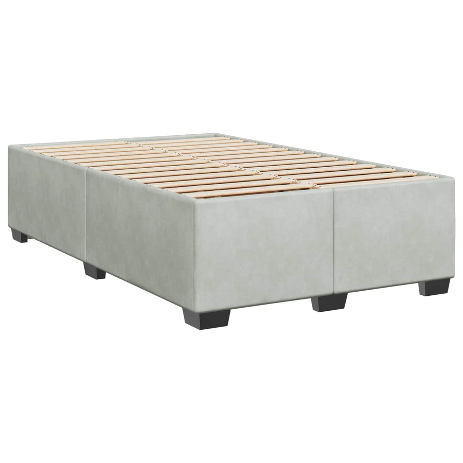 Boxspringbed met matras Lichtgrijs 120 x 190 cm Fluweel