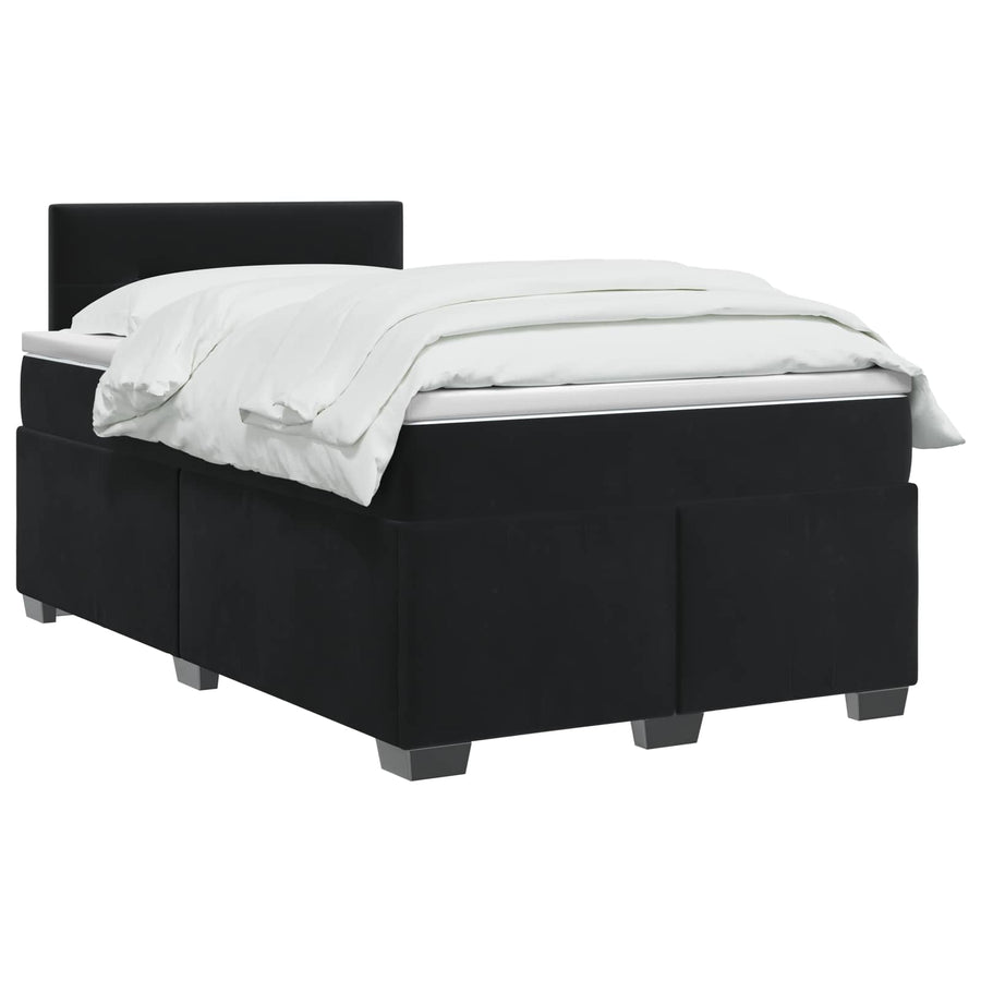 Boxspringbed met matras Zwart 120 x 190 cm Fluweel