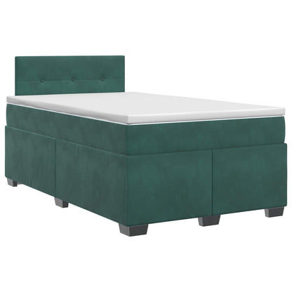 Boxspringbed met matras Donkergroen 120 x 190 cm Fluweel