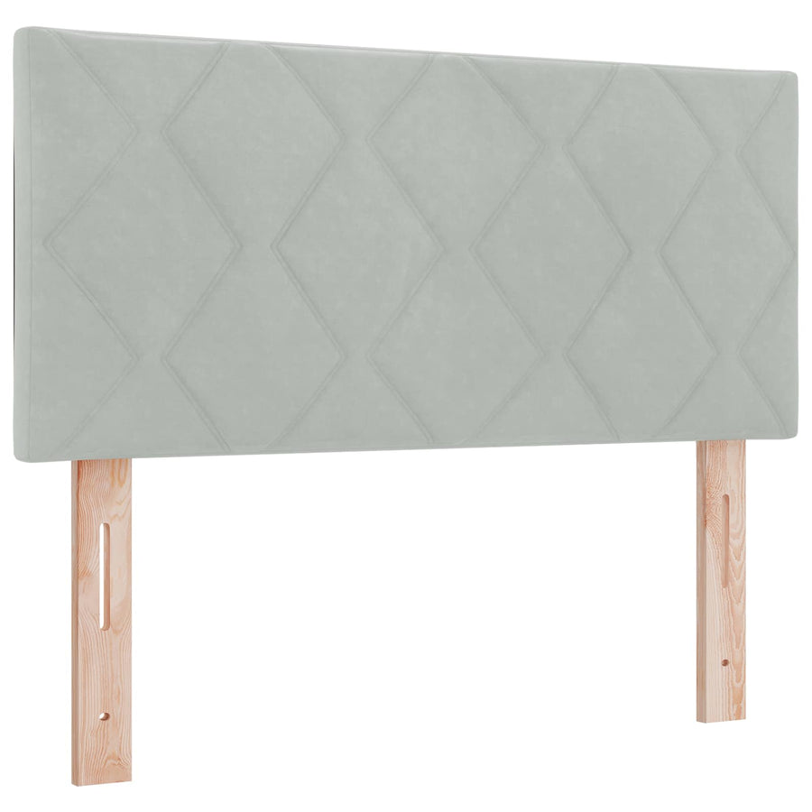 Boxspringbed met matras Lichtgrijs 120 x 190 cm Fluweel