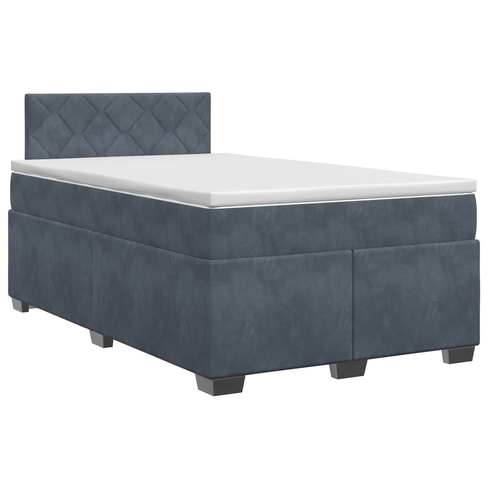 Boxspringbed met matras Donkergrijs 120 x 190 cm Fluweel